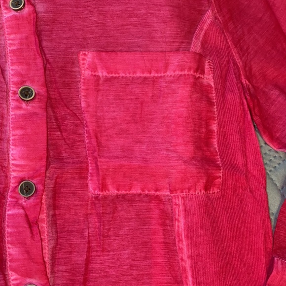 Style & Co. button down garment dyed semi sheer shirt NWOT Pink size PM - Picture 9 of 11